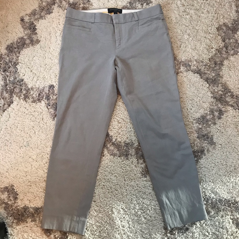 Banana Republic grey crop dress pants Sloan fit